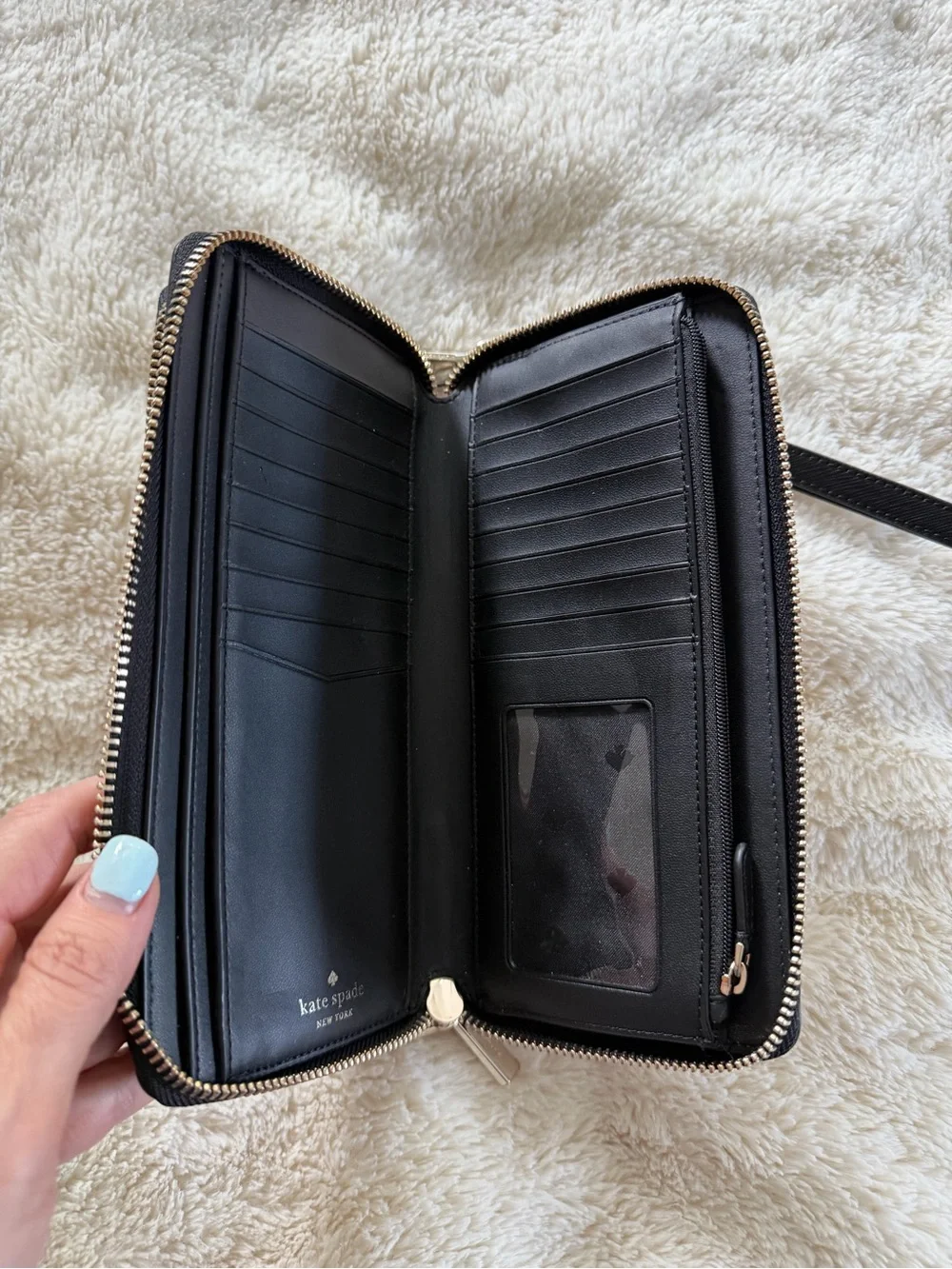 Kate Spade Staci Colorblock Saffiano Leather Zip Around Wallet